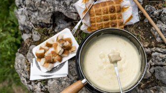 Fondue zubereiten unterwegs