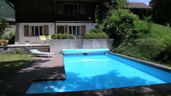 Familien-Chalet «BellaVista» Skischule, Sommer-Pool