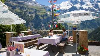 Terasse des Mountain Hostels